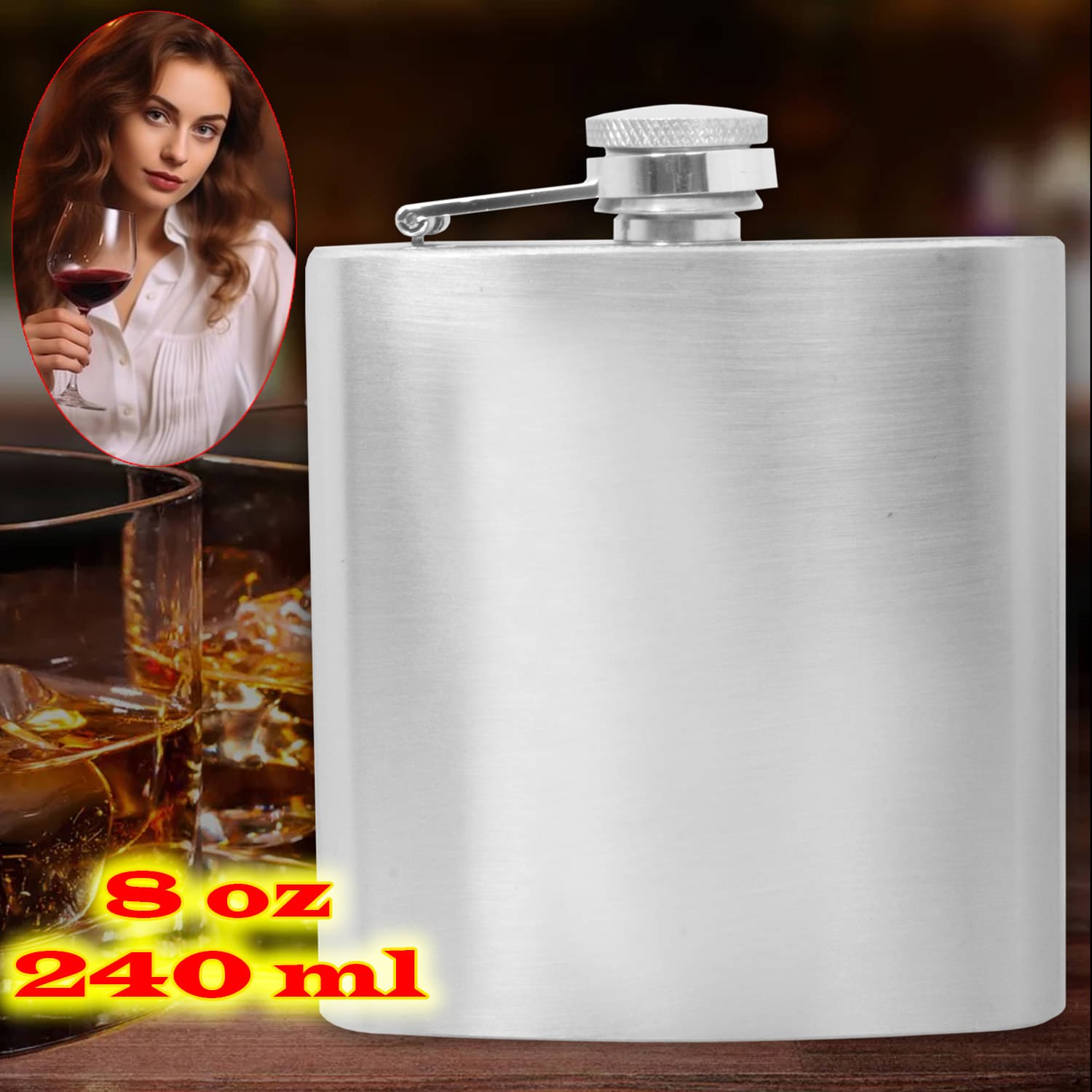     			JMALL Steel Hip Flask