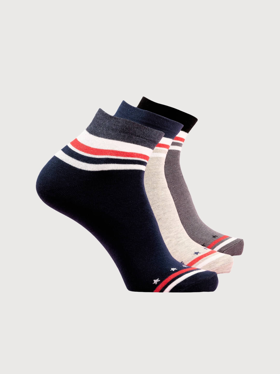 LUX MOZZE Pack of 3 Men's Cotton Blend Ankle Length Socks ( Multicolor 2 ) LUX MOZZE Pack of 3 Men's Cotton Blend Ankle Length Socks ( Multicolor 2 )