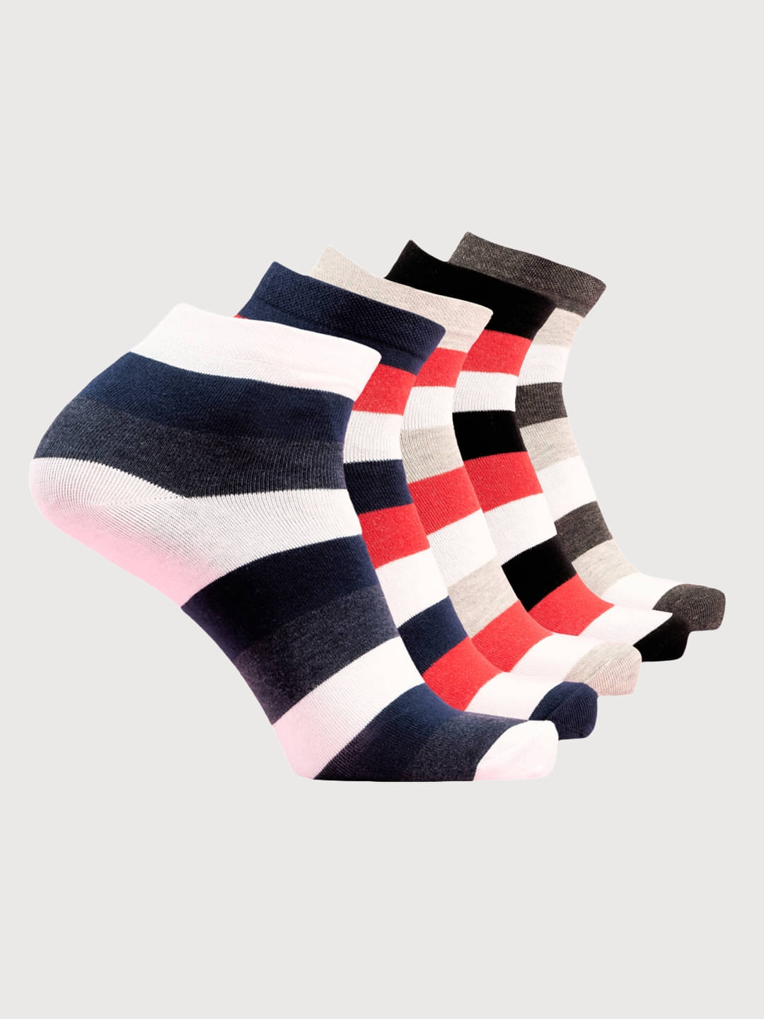 LUX MOZZE Pack of 4 Men's Cotton Blend Ankle Length Socks ( Multicolor 6 )     			LUX MOZZE Pack of 4 Men's Cotton Blend Ankle Length Socks ( Multicolor 6 )
