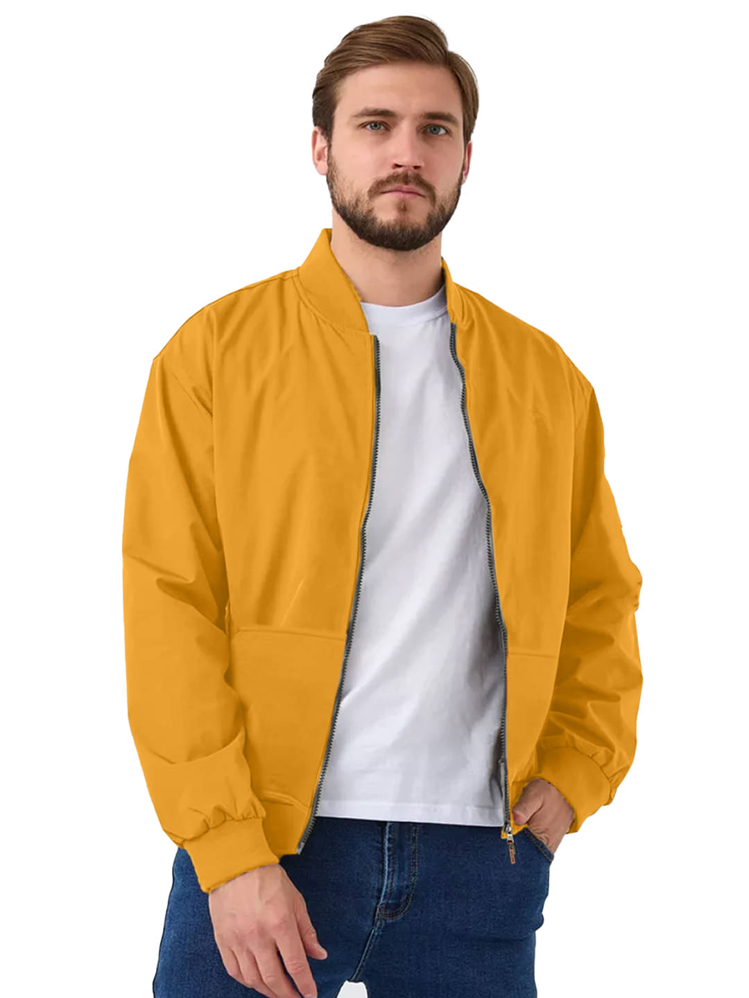 Leotude Fleece Men's Casual Jacket - Mustard ( Pack of 1 ) Leotude Fleece Men's Casual Jacket - Mustard ( Pack of 1 )