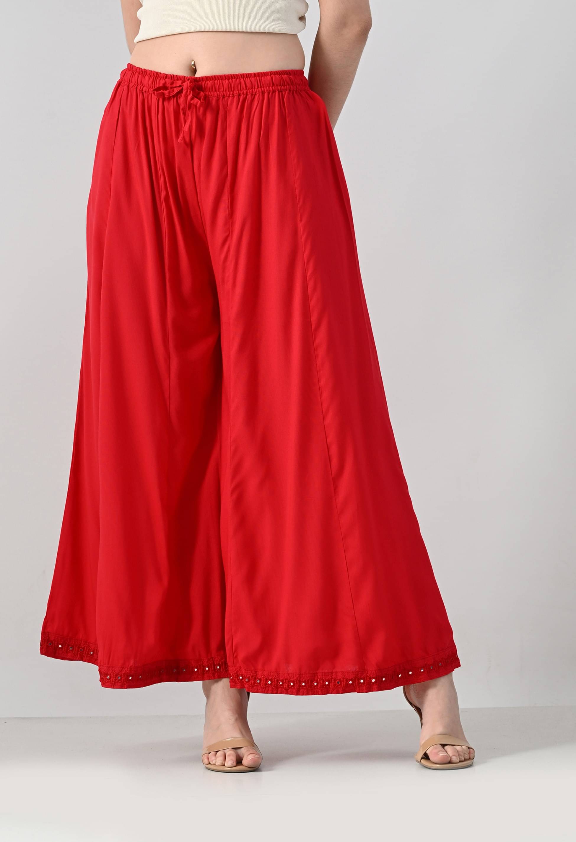     			MAURYA - Red Rayon Women's Palazzo ( Pack of 1 )