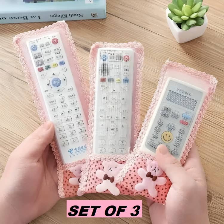 Multi Deal Set of 3 Poly-Cotton Multi Remote Control Cover