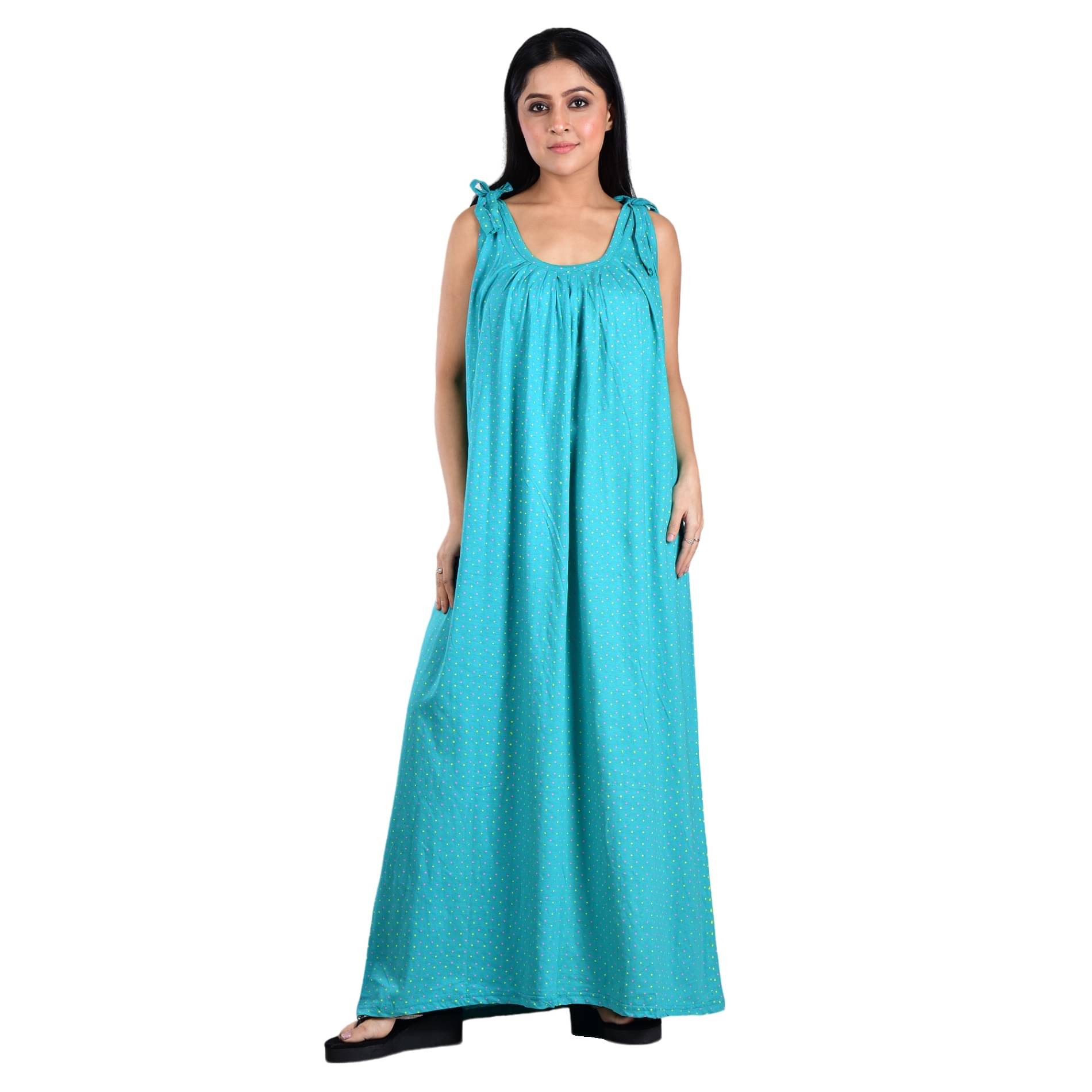     			PIYALI'S CREATION WOMEN'S Blue Hosiery Women's Nightwear Nighty & Night Gowns ( Pack of 1 )