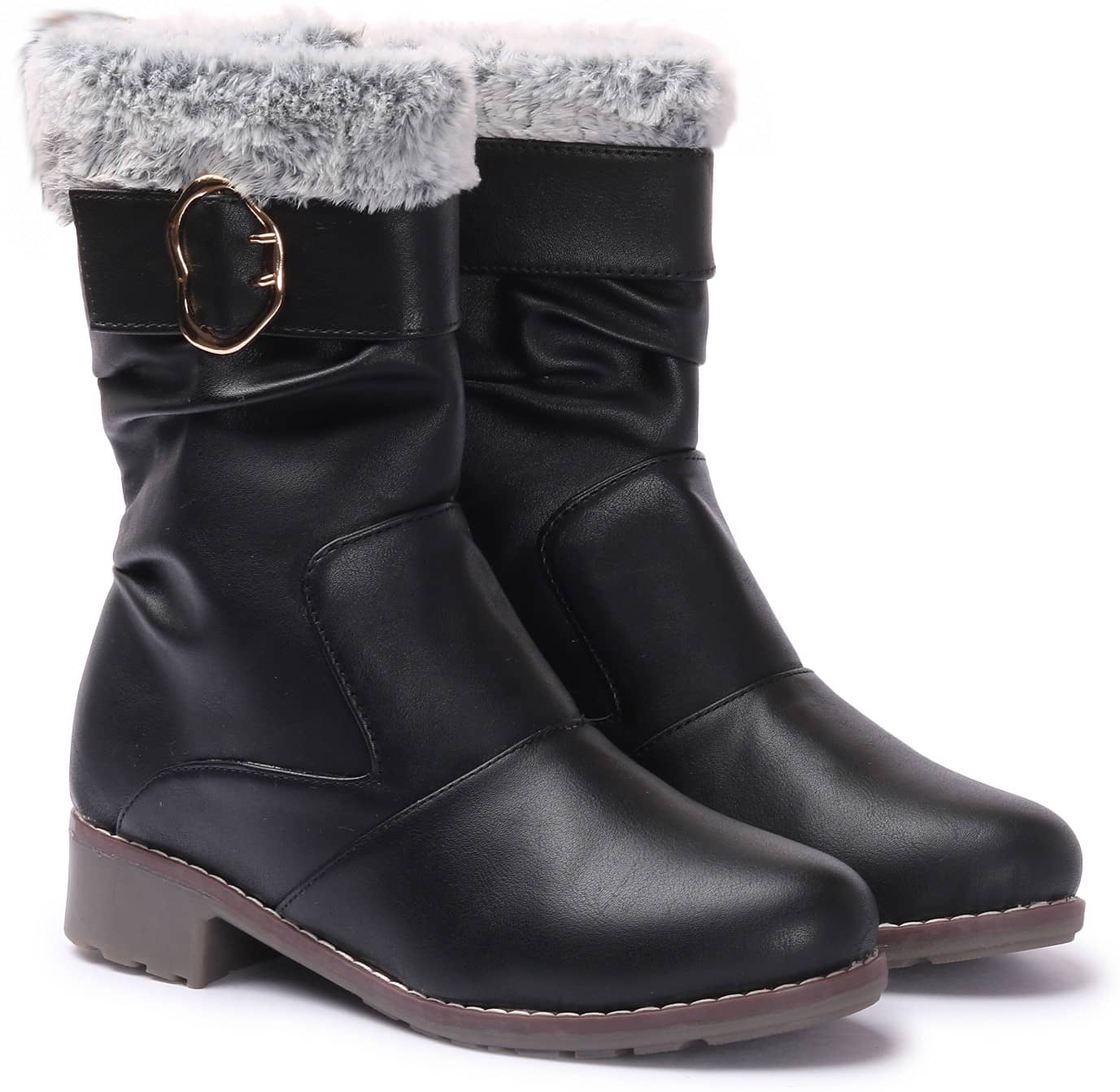 Picktoes Black Women's Ankle Length Boots