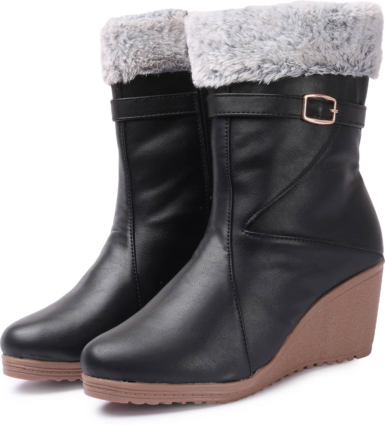 Picktoes Black Women's Ankle Length Boots
