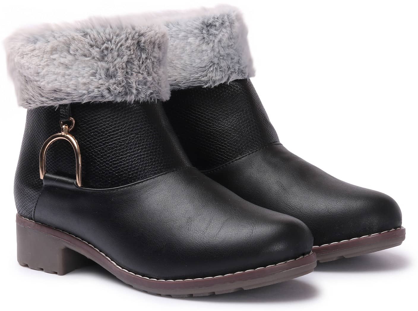 Picktoes Black Women's Ankle Length Boots