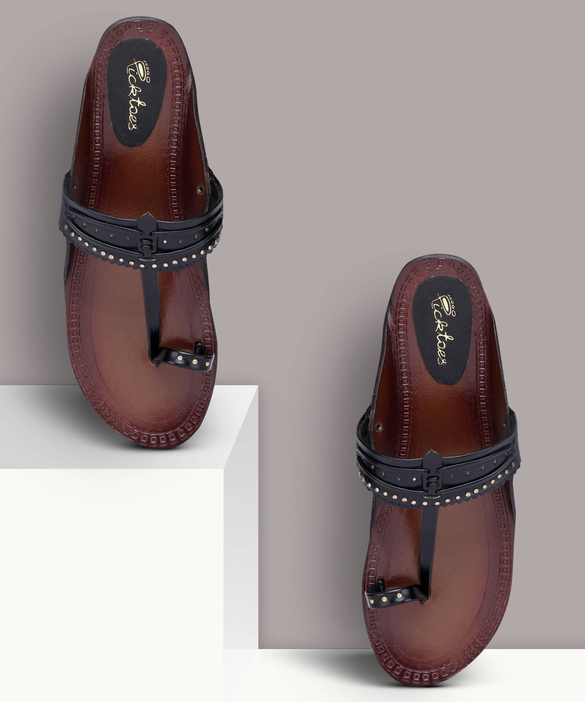     			Picktoes Black Women's Flats