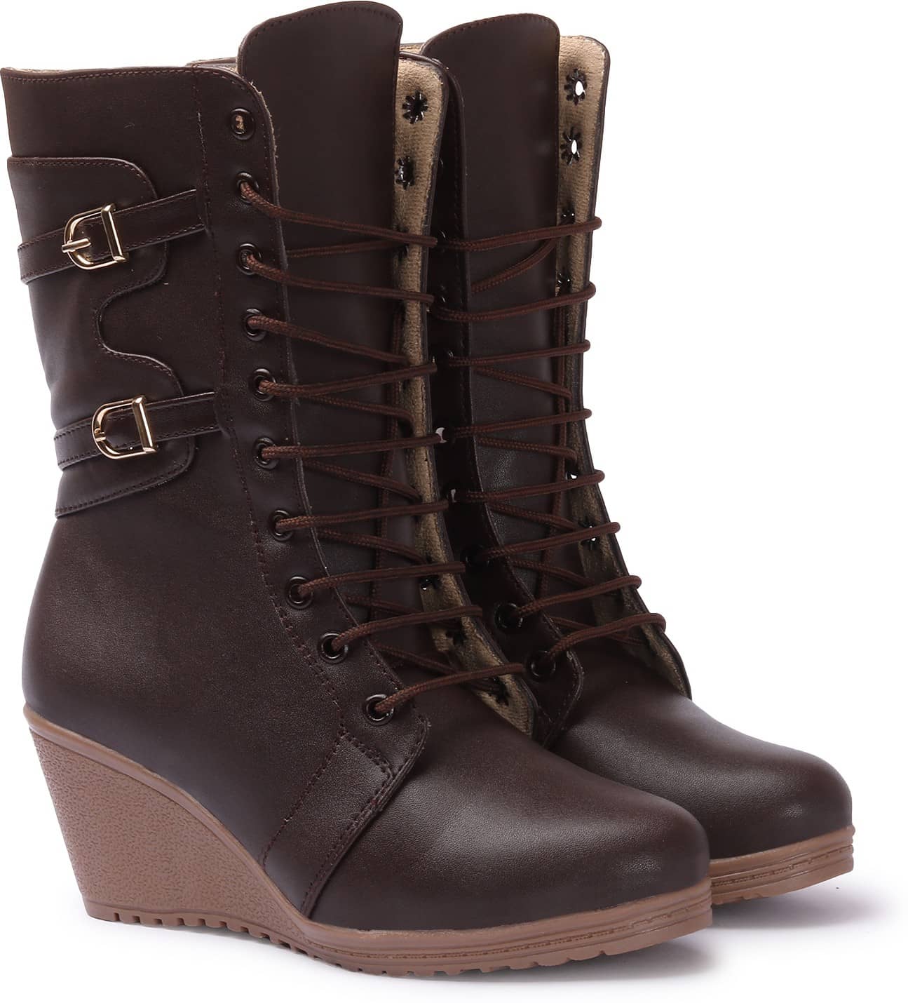 Picktoes Brown Women's Ankle Length Boots