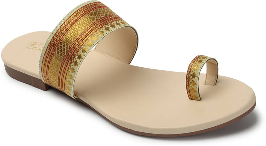     			Picktoes Cream Women's Flats