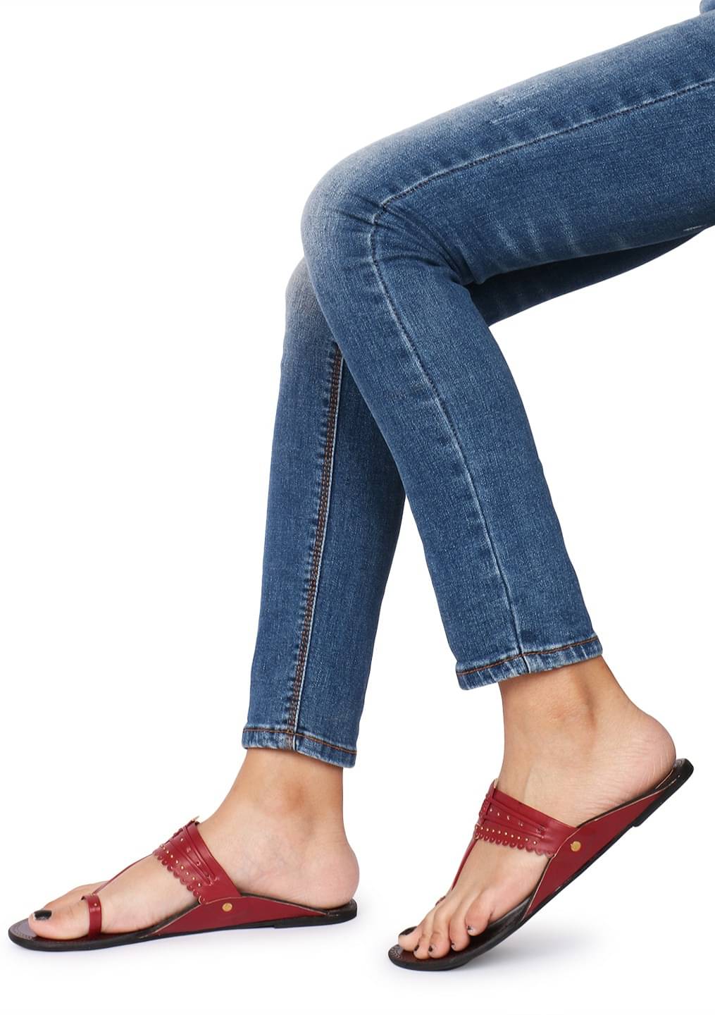     			Picktoes Maroon Women's Flats