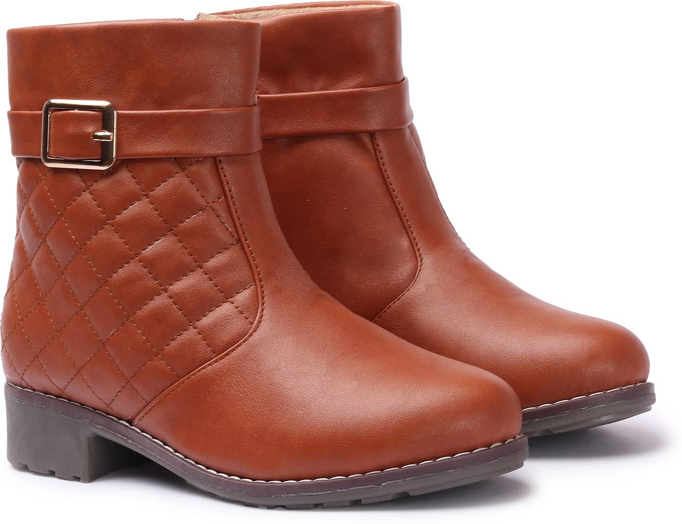     			Picktoes Tan Women's Ankle Length Boots