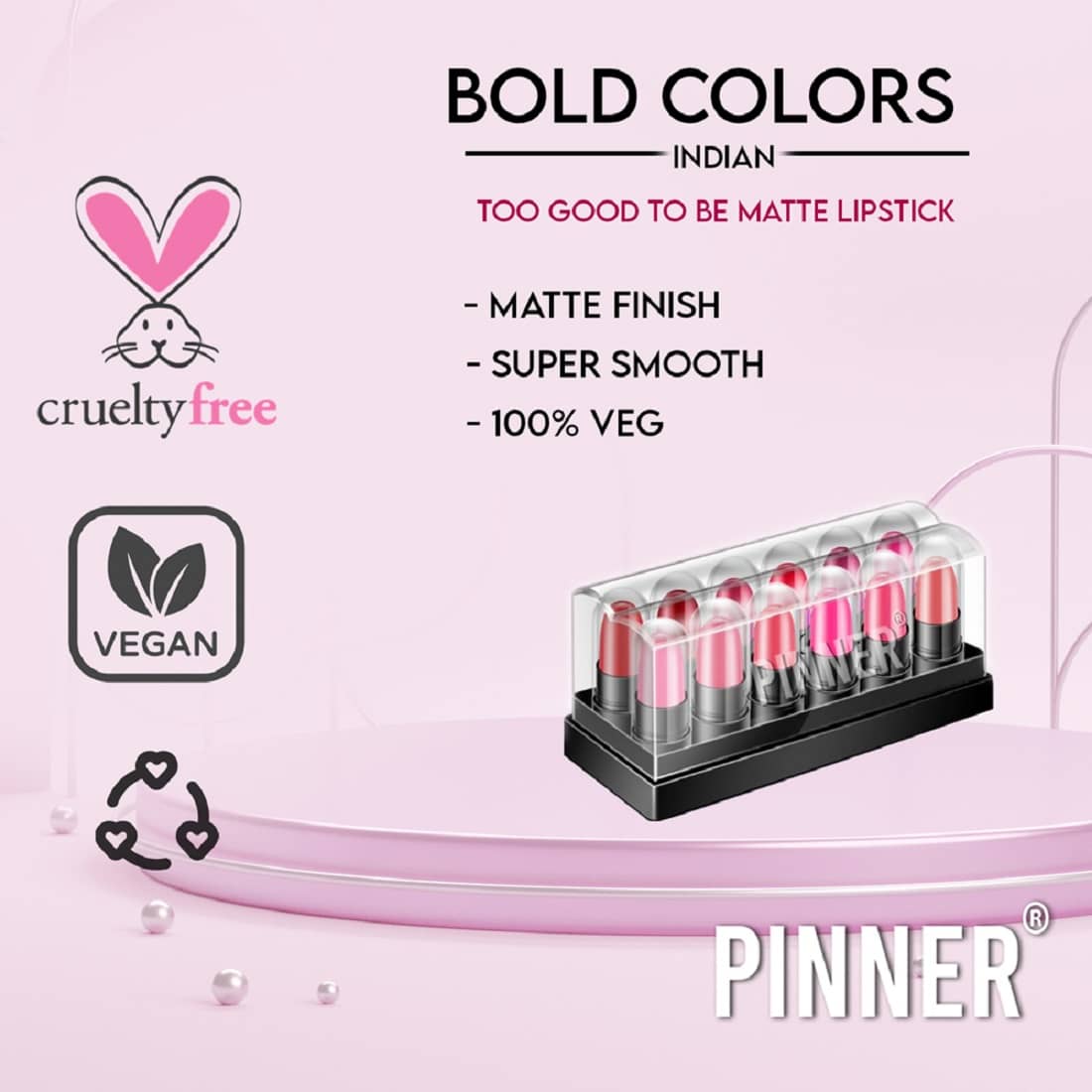 Pinner Minis Pout Party Matte Lipstick Highly Pigmented Mini Lipsticks (Set of 12 )