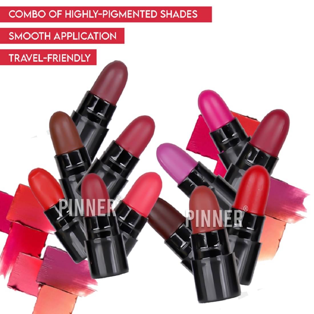 Pinner Minis Pout Party Matte Lipstick Highly Pigmented Mini Lipsticks (Set of 12 ) Pinner Minis Pout Party Matte Lipstick Highly Pigmented Mini Lipsticks (Set of 12 )