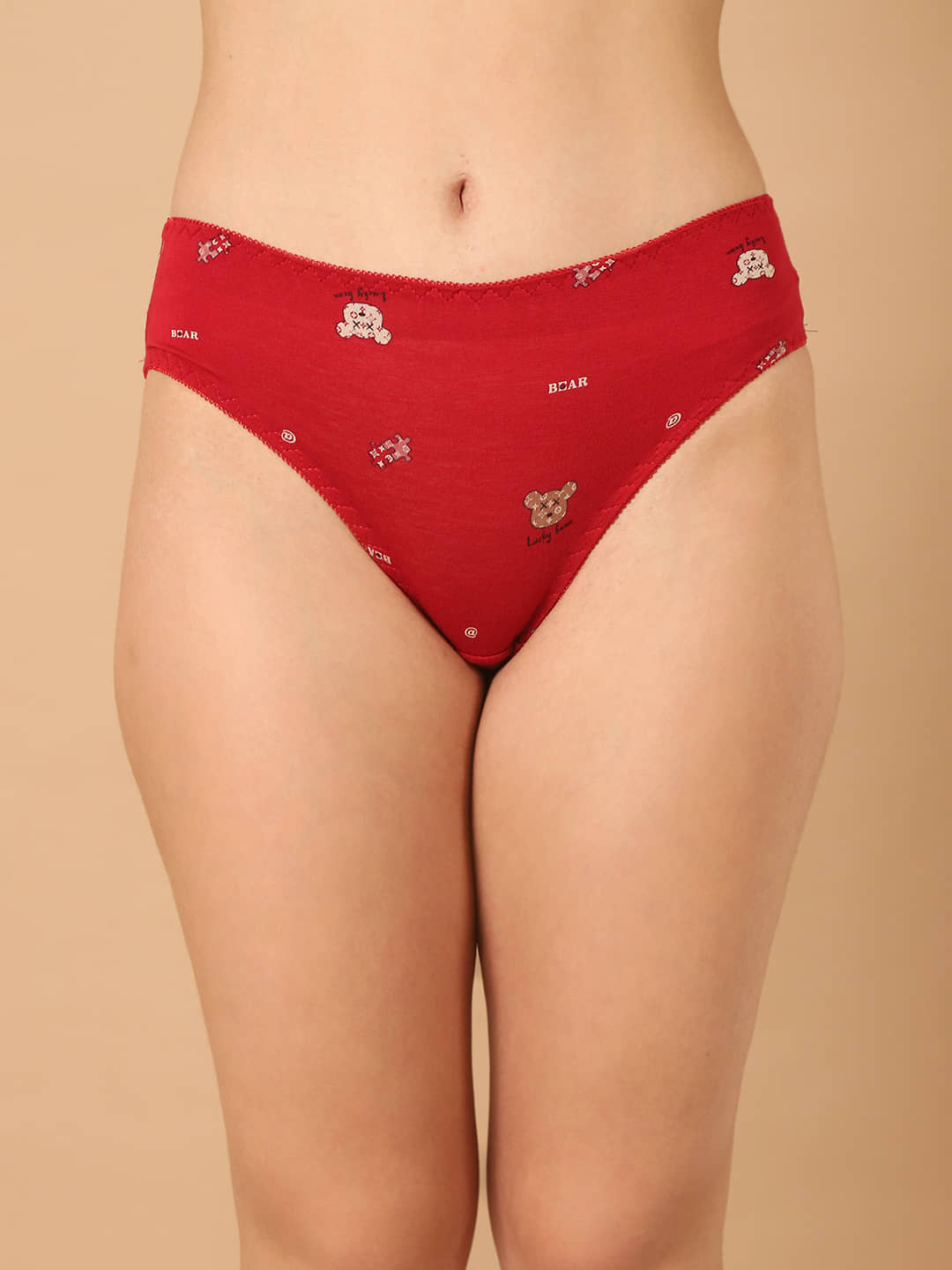 PrettyCat Pack of 1 Cotton Hipster For Women ( Maroon )