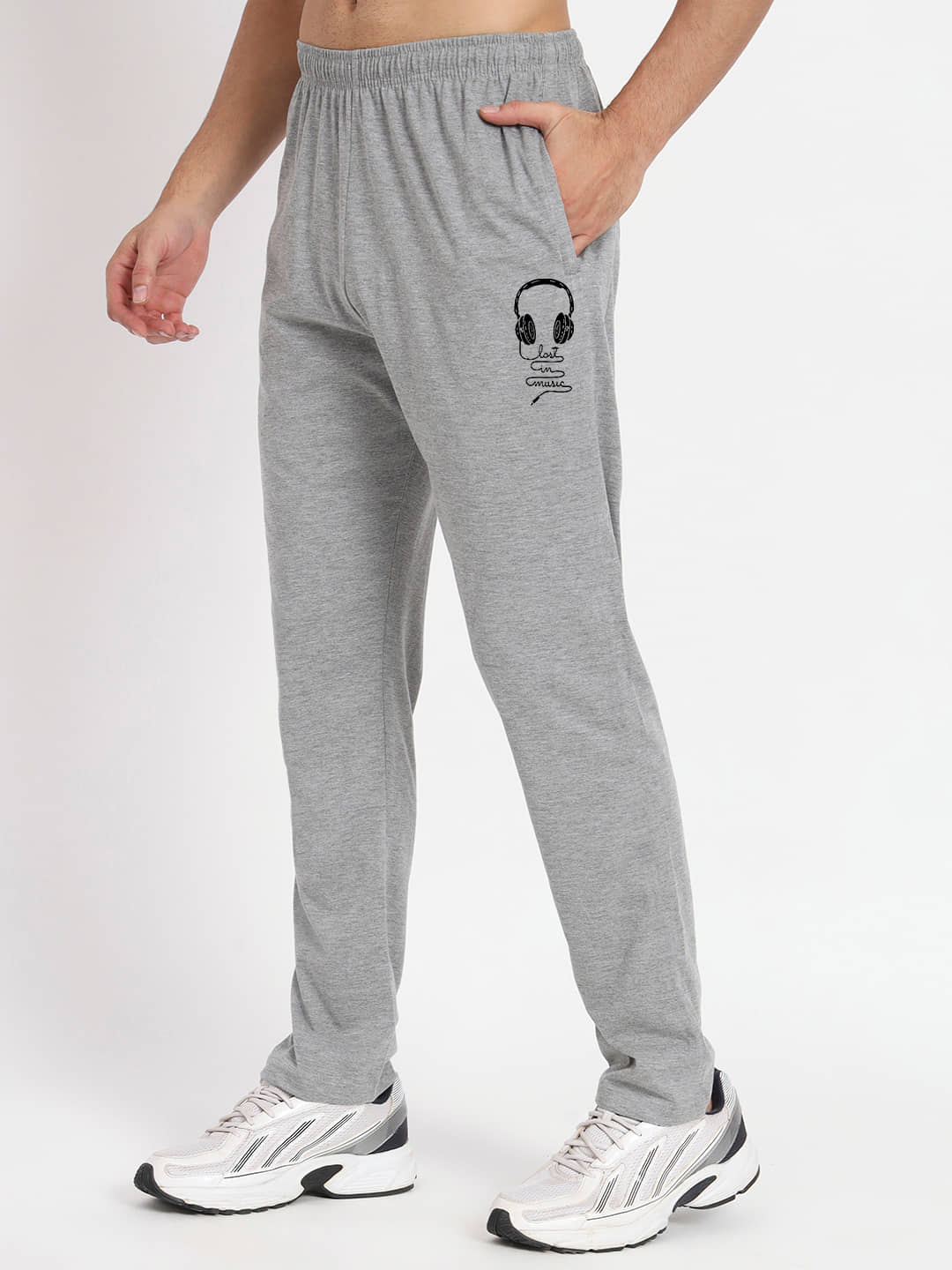 STYLE ACCORD Light Grey Cotton Blend Men's Trackpants ( Pack of 1 ) - Track Pants | Buy online on ZillyBuy