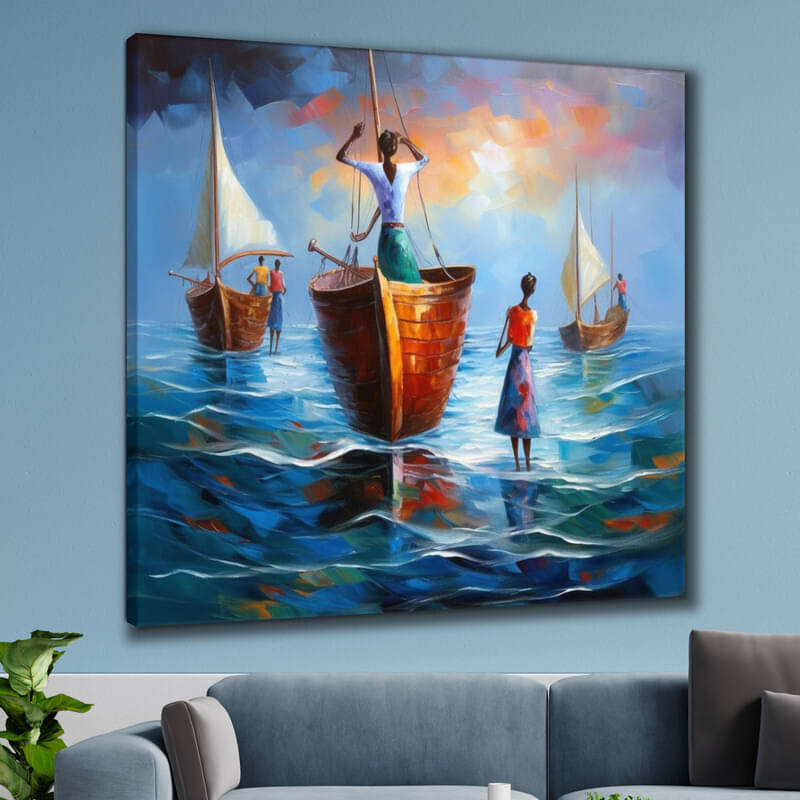     			Saf Abstract Painting With Frame