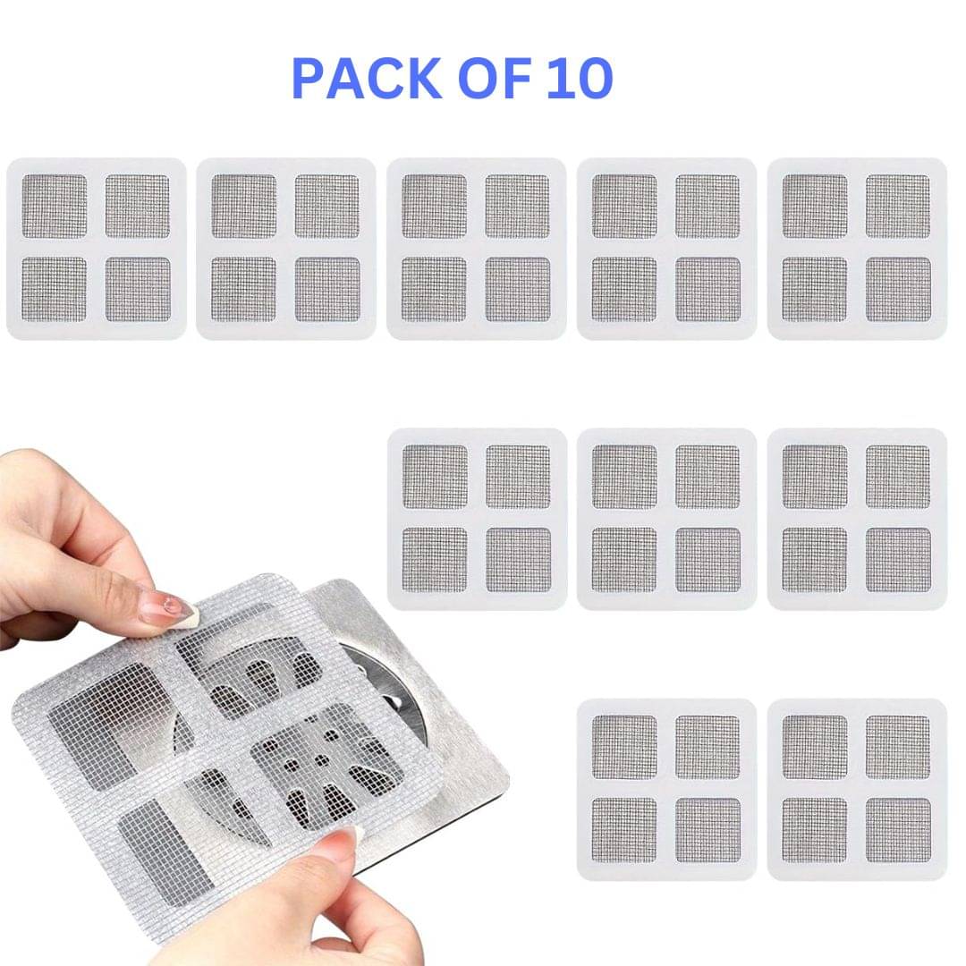 THRIFTKART - 10PC Kitchen Sink Strainer Disposable Shower Drain Cover Hair Catcher Waterproof Mesh Stickers for Bathroom Accessories Apartment Essentials for Kitchen Bathtub Sink (4" X 4", Pack of 10) THRIFTKART - 10PC Kitchen Sink Strainer Disposable Shower Drain Cover Hair Catcher Waterproof Mesh Stickers for Bathroom Accessories Apartment Essentials for Kitchen Bathtub Sink (4" X 4", Pack of 10)