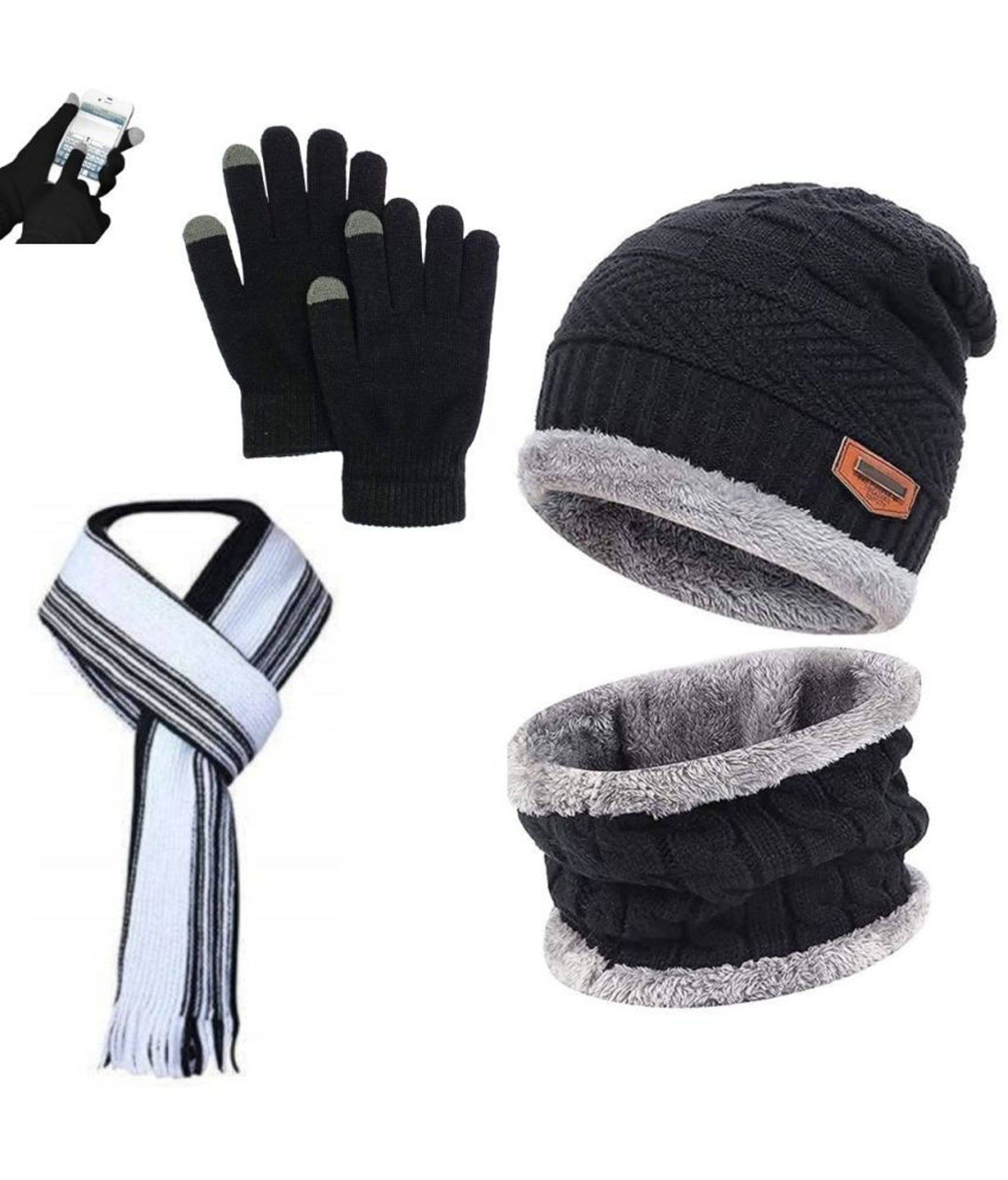THRIFTKART Pack of 1 Polyester Men's Cap ( Black ) THRIFTKART Pack of 1 Polyester Men's Cap ( Black )