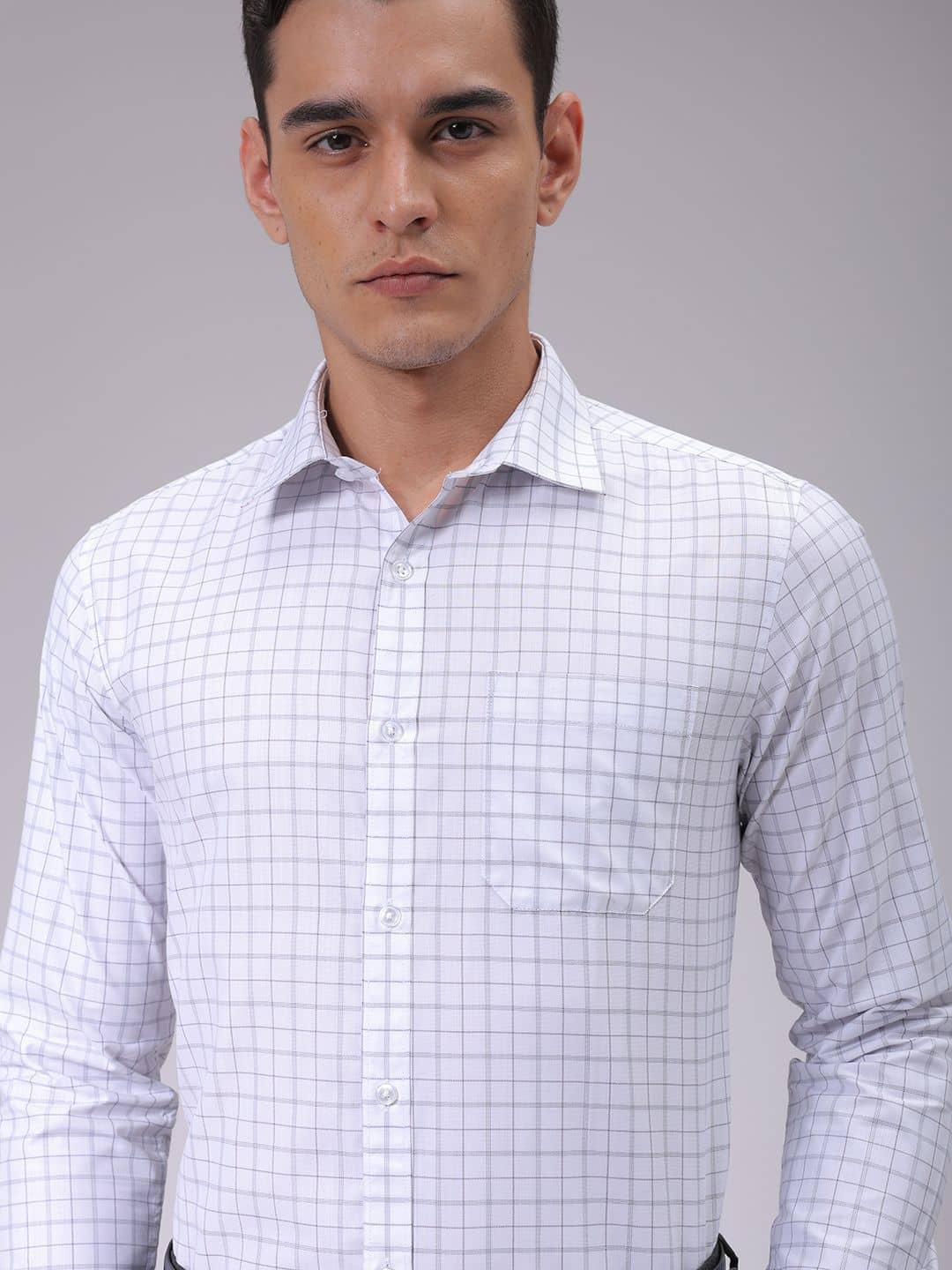 The Indian Garage Co. Poly Cotton Slim Fit Full Sleeves Men's Formal Shirt - White ( Pack of 1 )