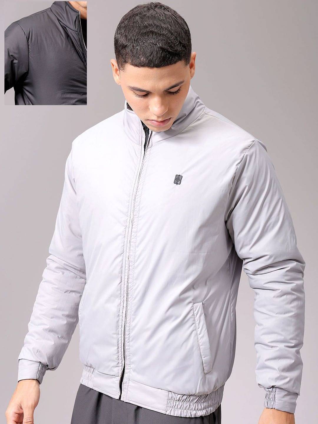 The Indian Garage Co. Polyester Men's Quilted & Bomber Jacket - Black ( Pack of 1 ) The Indian Garage Co. Polyester Men's Quilted & Bomber Jacket - Black ( Pack of 1 )