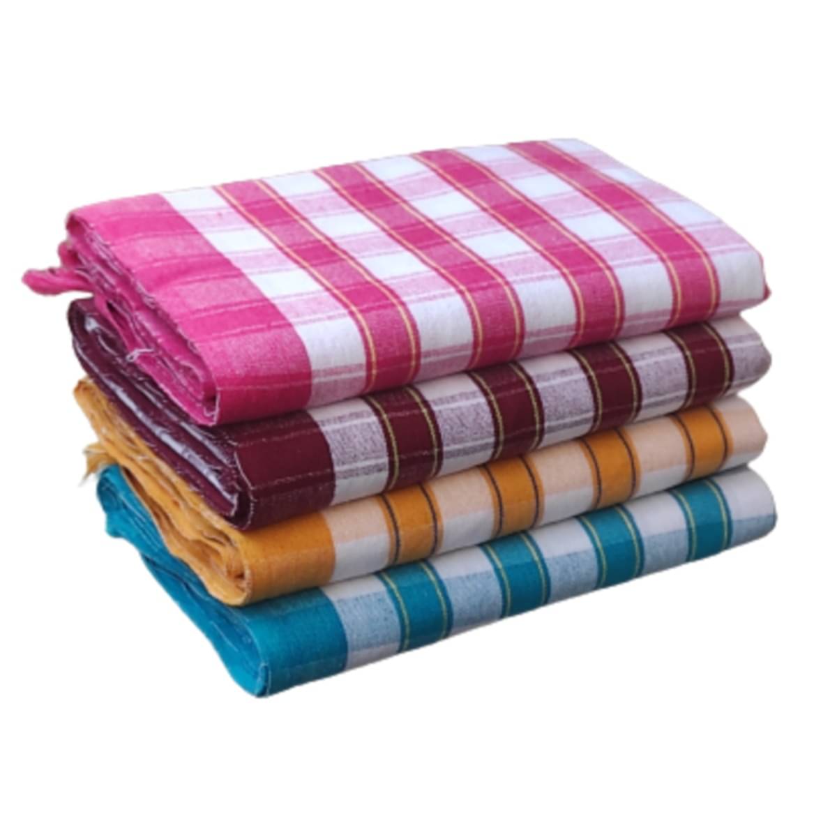    			VUNNAVA Pack of 4 Cotton 575 -GSM Bath Towel ( Multicolor )