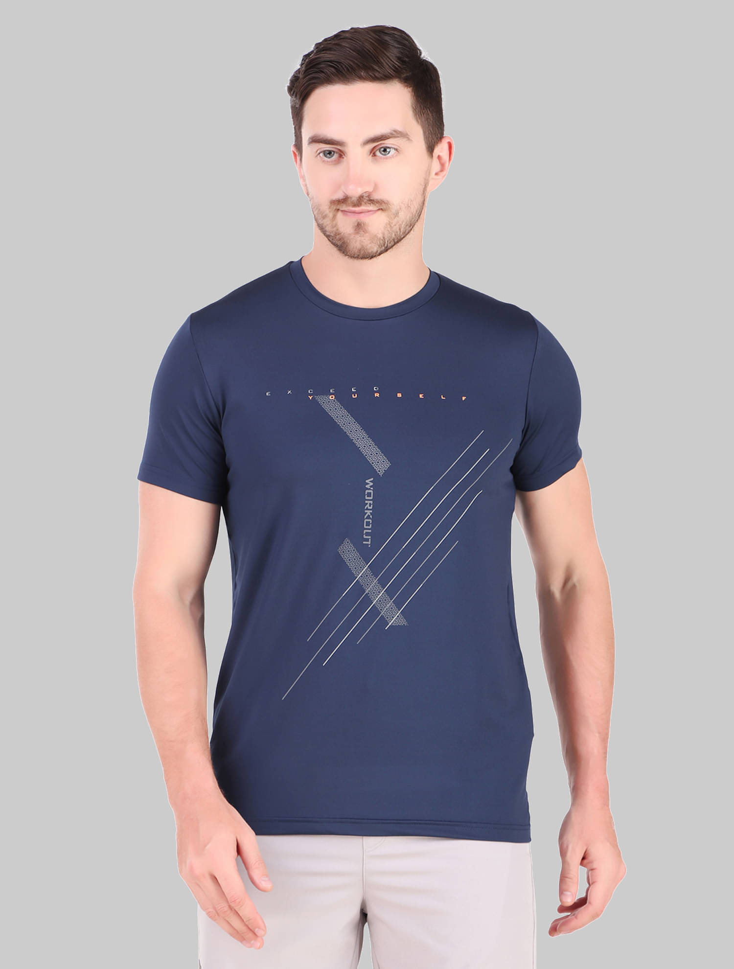 Vector X Pack of 1 Polyester Regular Fit Men's T-Shirt ( Navy ) Vector X Pack of 1 Polyester Regular Fit Men's T-Shirt ( Navy )