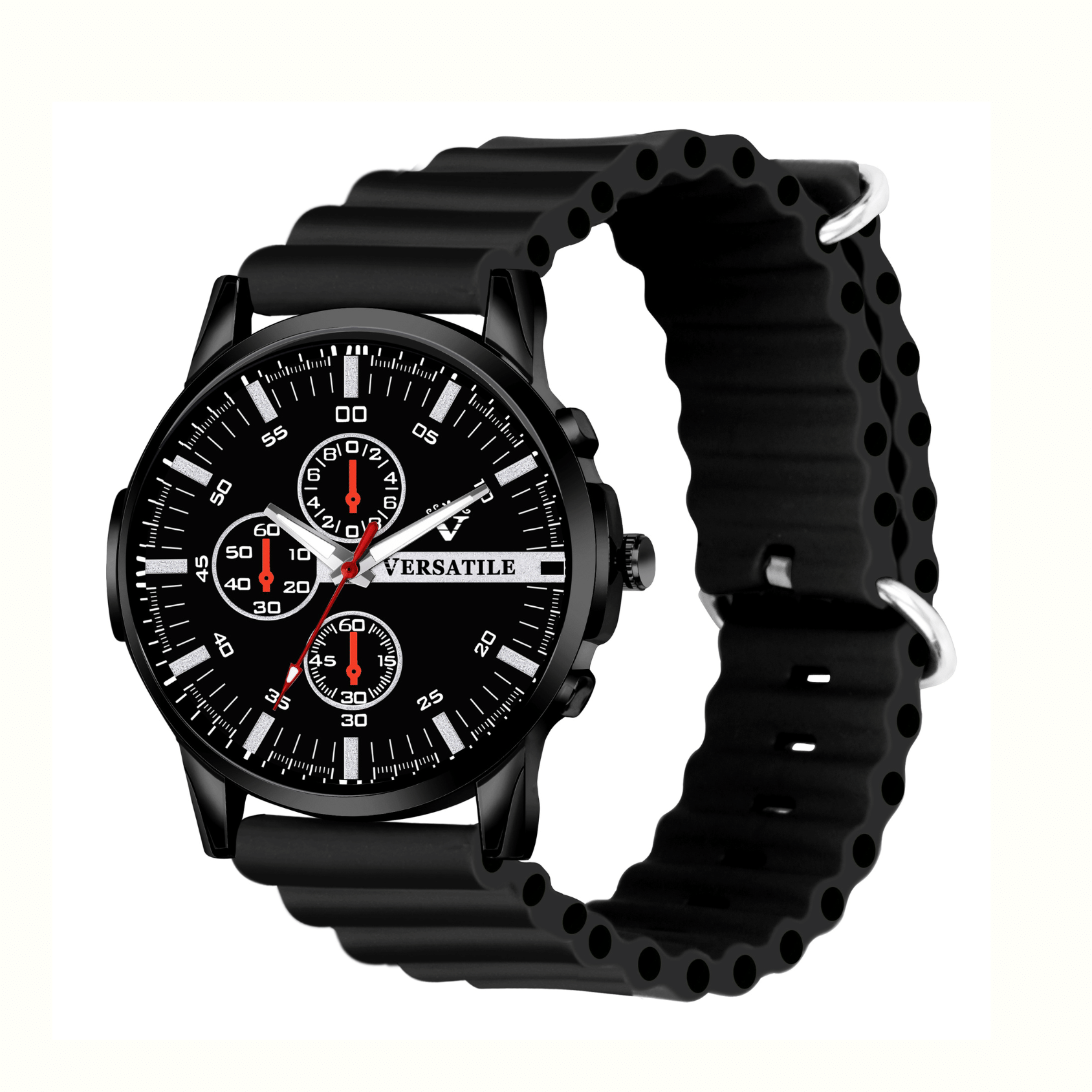     			Versatile Black Silicon Analog Men's Watch
