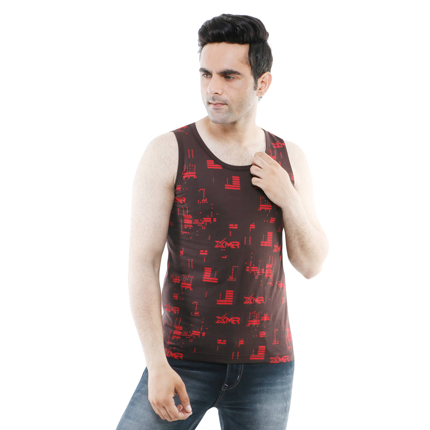 XMER Pack of 1 Cotton Gym Vest For Men ( Brown ) - Nightwear & Loungewear | Buy online on ZillyBuy