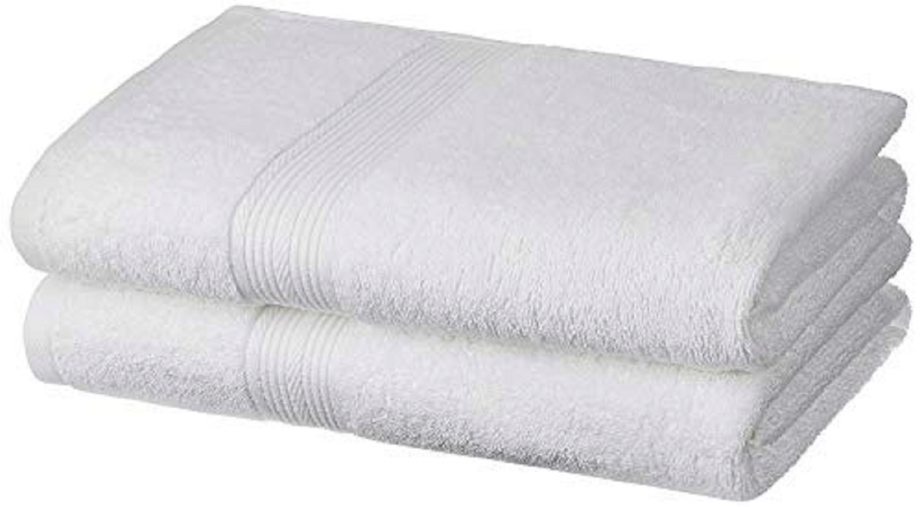     			XMER Pack of 2 Terry 475 -GSM Bath Towel ( White )