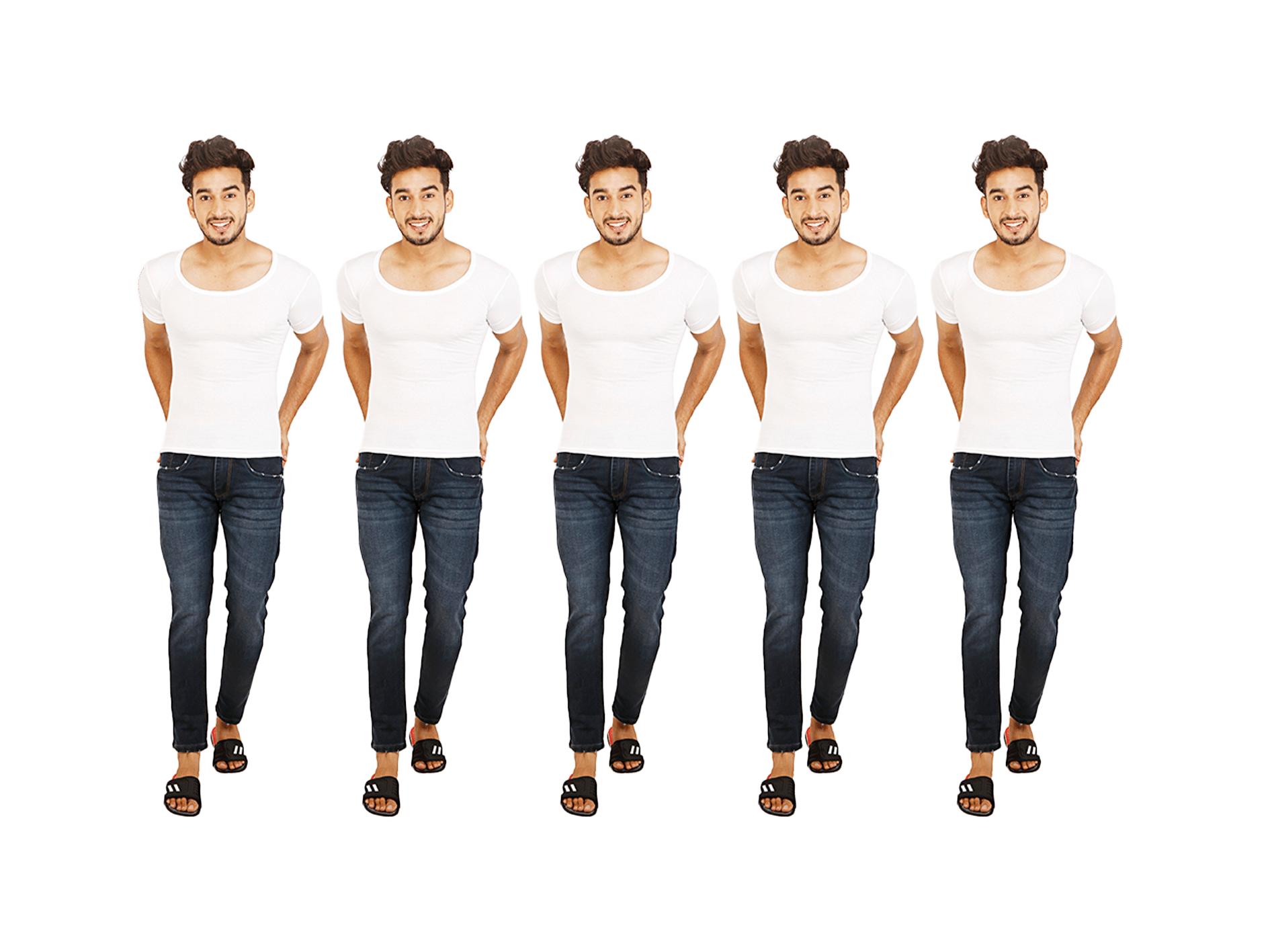 XMER Pack of 5 Cotton Basic Vest For Men ( White ) XMER Pack of 5 Cotton Basic Vest For Men ( White )