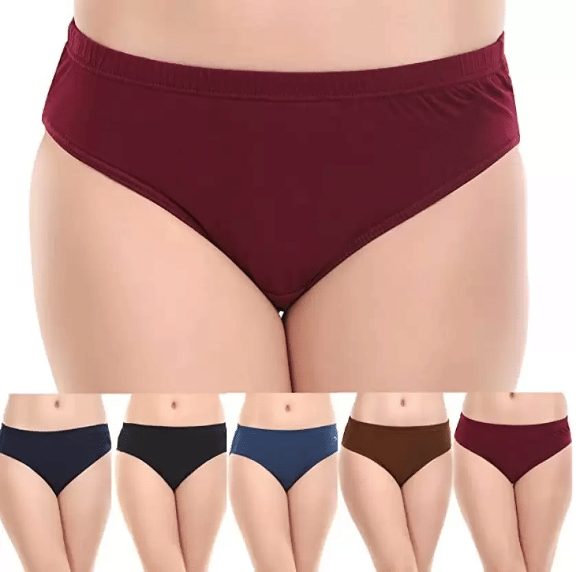 XMER Pack of 5 Cotton Hipster For Women ( Multicolor )