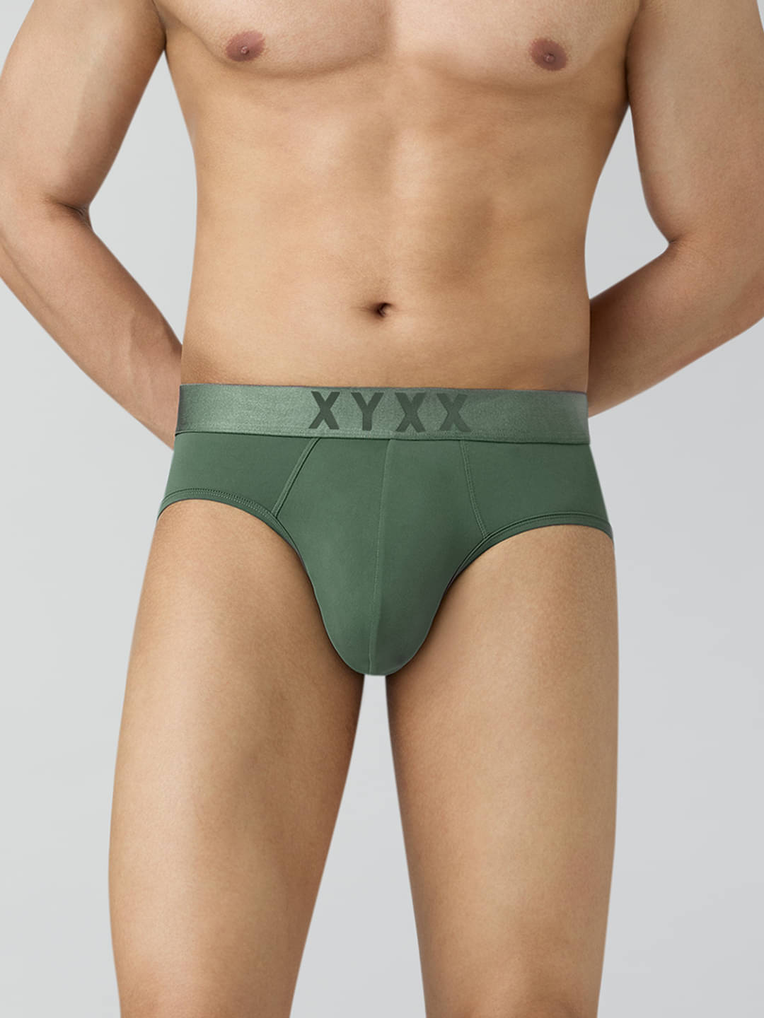     			XYXX Pack of 1 Nylon Briefs For Men's ( Olive )