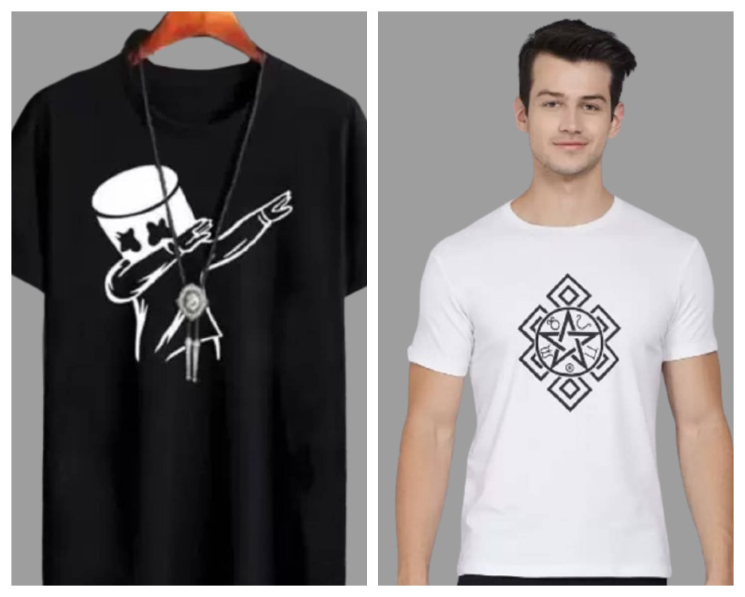     			attitude start of fashion Pack of 2 Polyester Regular Fit Men's T-Shirt ( White )