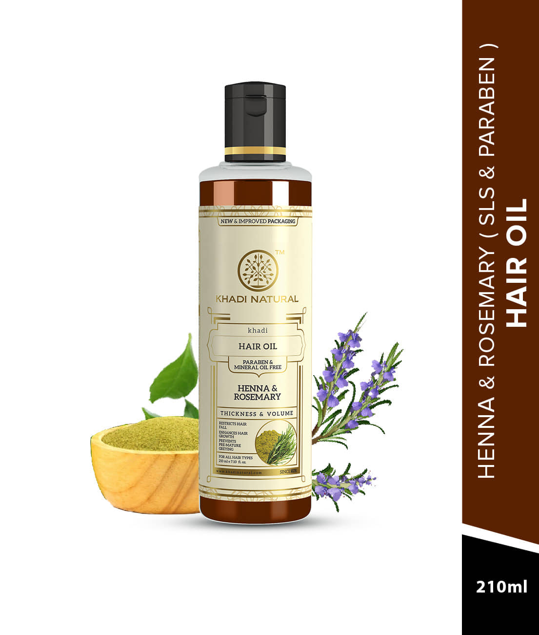 khadi natural Hair Growth Rosemary Oil 210 ml ( Pack of 1 )