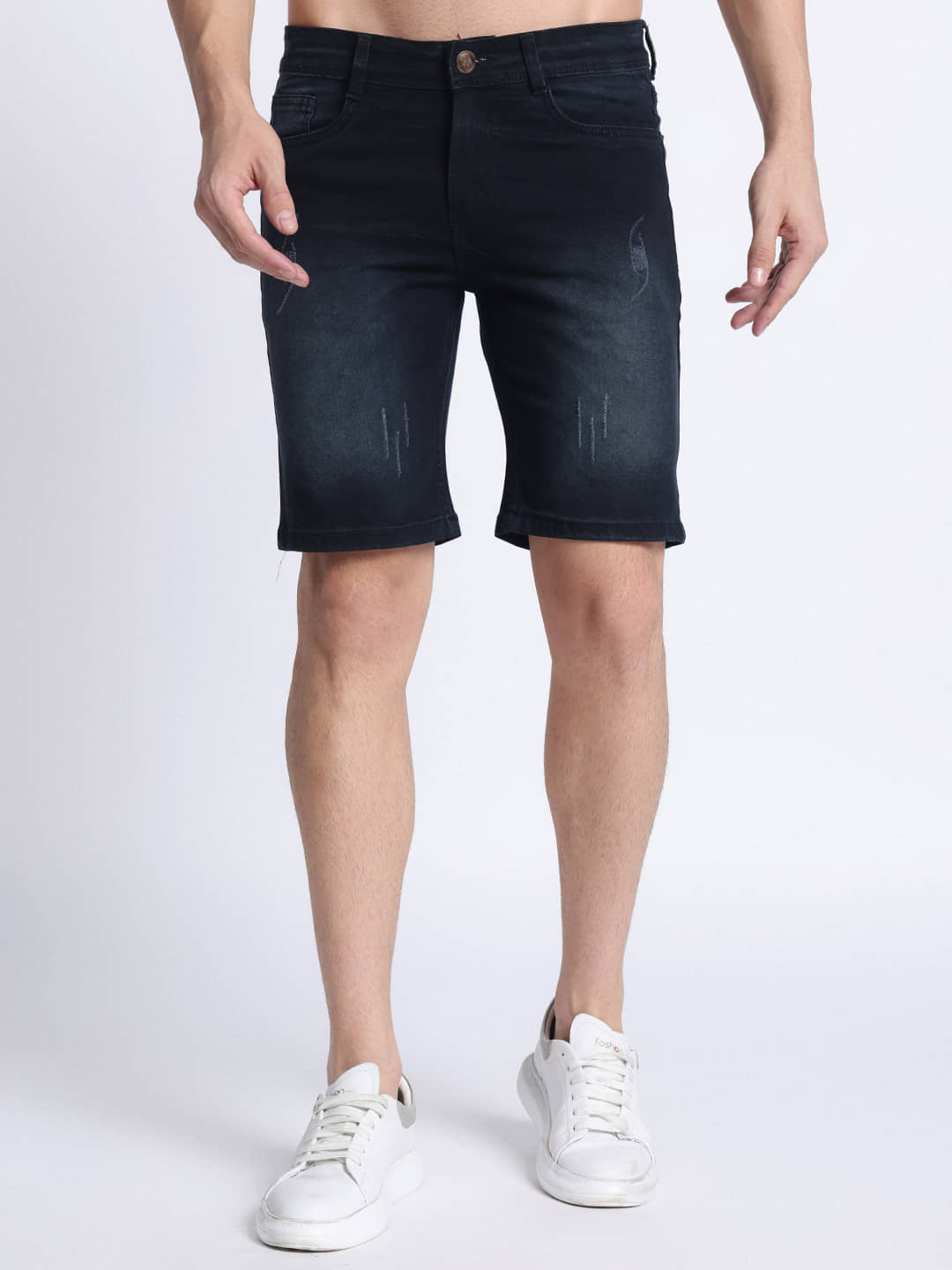 plounge Black Denim Men's Shorts ( Pack of 1 ) - Shorts | Buy online on ZillyBuy