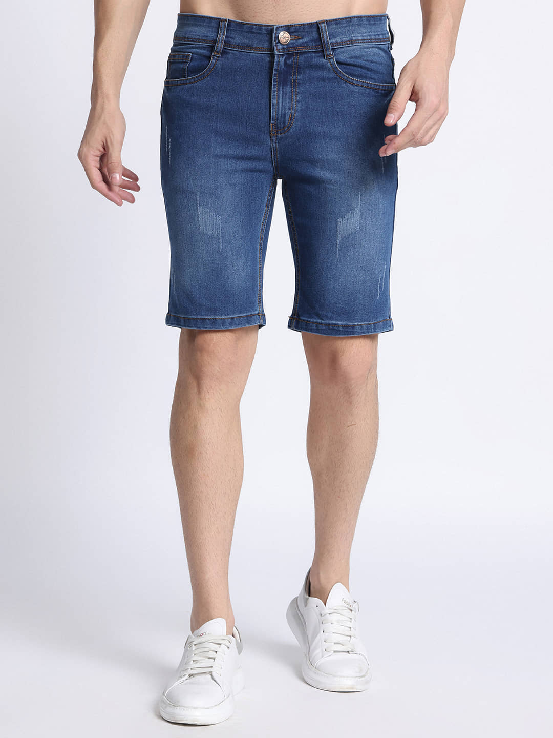 plounge Blue Denim Men's Shorts ( Pack of 1 ) - Shorts | Buy online on ZillyBuy
