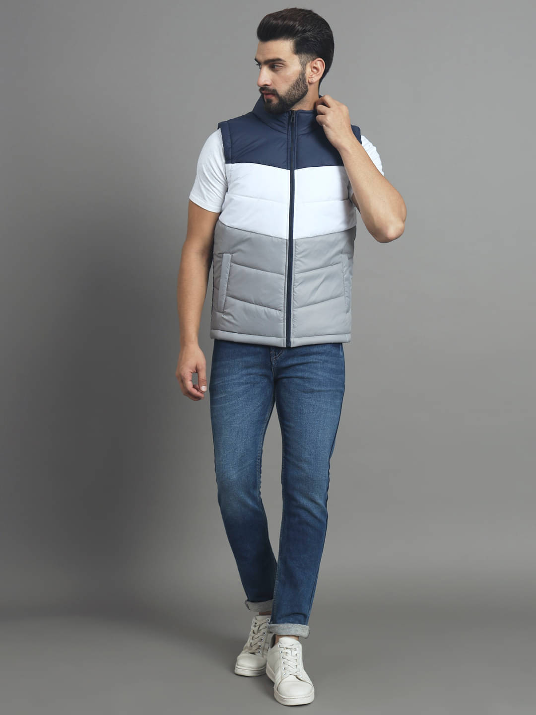 renuovo Polyester Men's Puffer Jacket - Navy Blue ( Pack of 1 ) renuovo Polyester Men's Puffer Jacket - Navy Blue ( Pack of 1 )