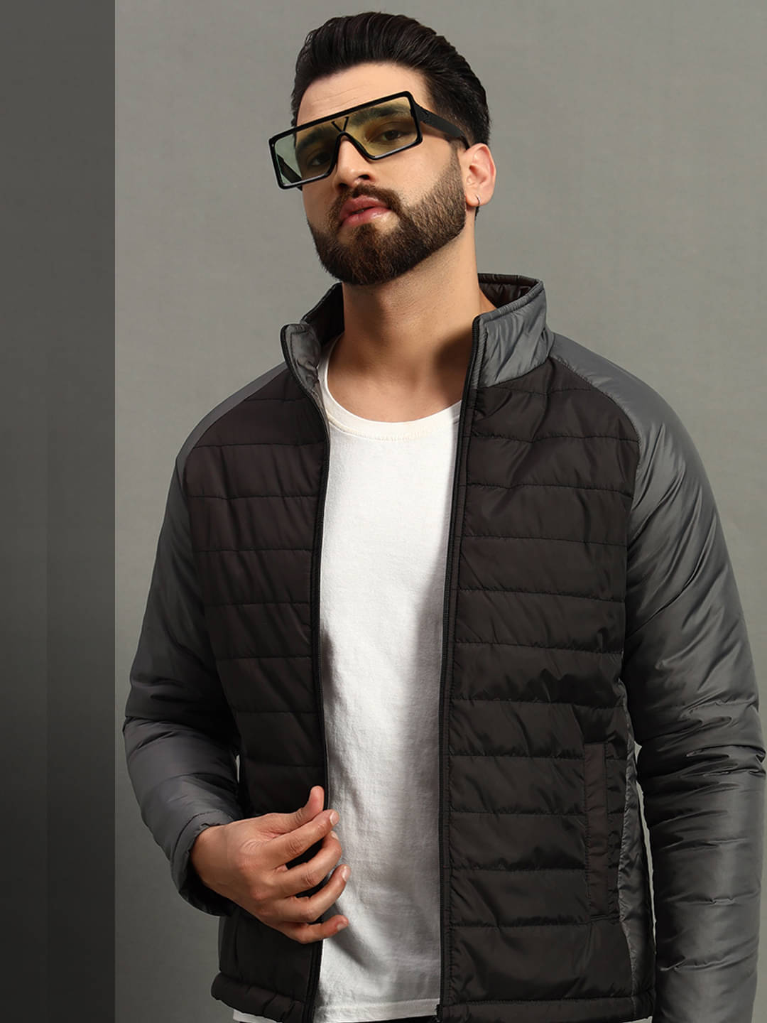 renuovo Polyester Men's Puffer Jacket - Grey Melange ( Pack of 1 )     			renuovo Polyester Men's Puffer Jacket - Grey Melange ( Pack of 1 )