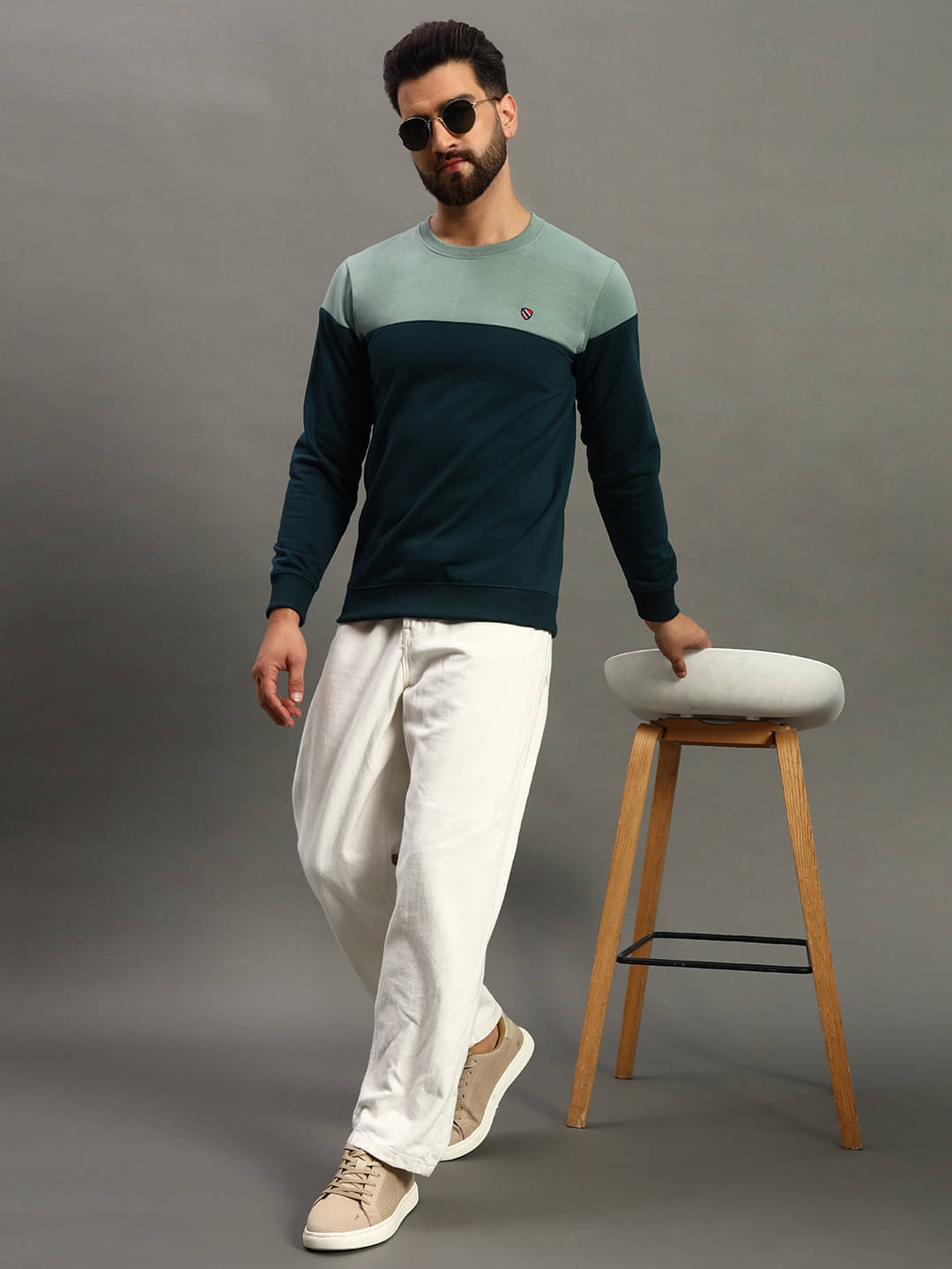 AIN6 Fleece Round Neck Men's Sweatshirt - Sea Green ( Pack of 1 )     			AIN6 Fleece Round Neck Men's Sweatshirt - Sea Green ( Pack of 1 )
