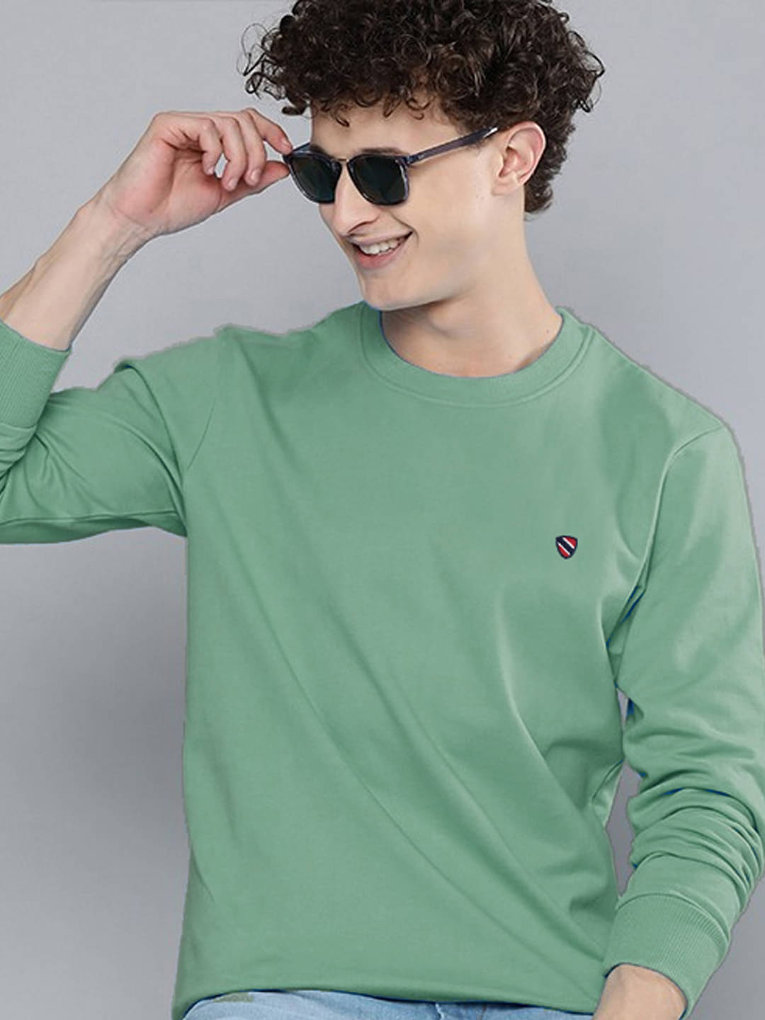 AIN6 Fleece Round Neck Men's Sweatshirt - Sea Green ( Pack of 1 )     			AIN6 Fleece Round Neck Men's Sweatshirt - Sea Green ( Pack of 1 )