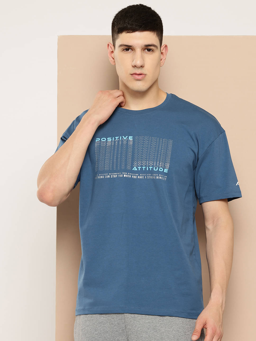 Alcis Blue Cotton Regular Fit Men's Sports T-Shirt ( Pack of 1 ) Alcis Blue Cotton Regular Fit Men's Sports T-Shirt ( Pack of 1 )