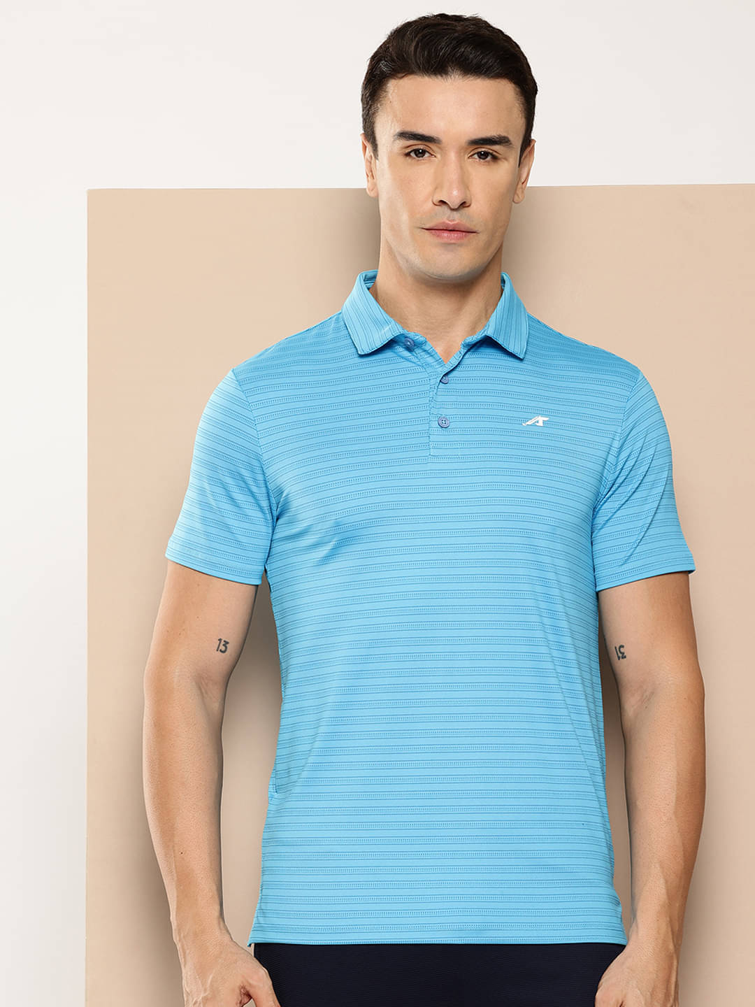     			Alcis Blue Polyester Regular Fit Men's Sports Polo T-Shirt ( Pack of 1 )