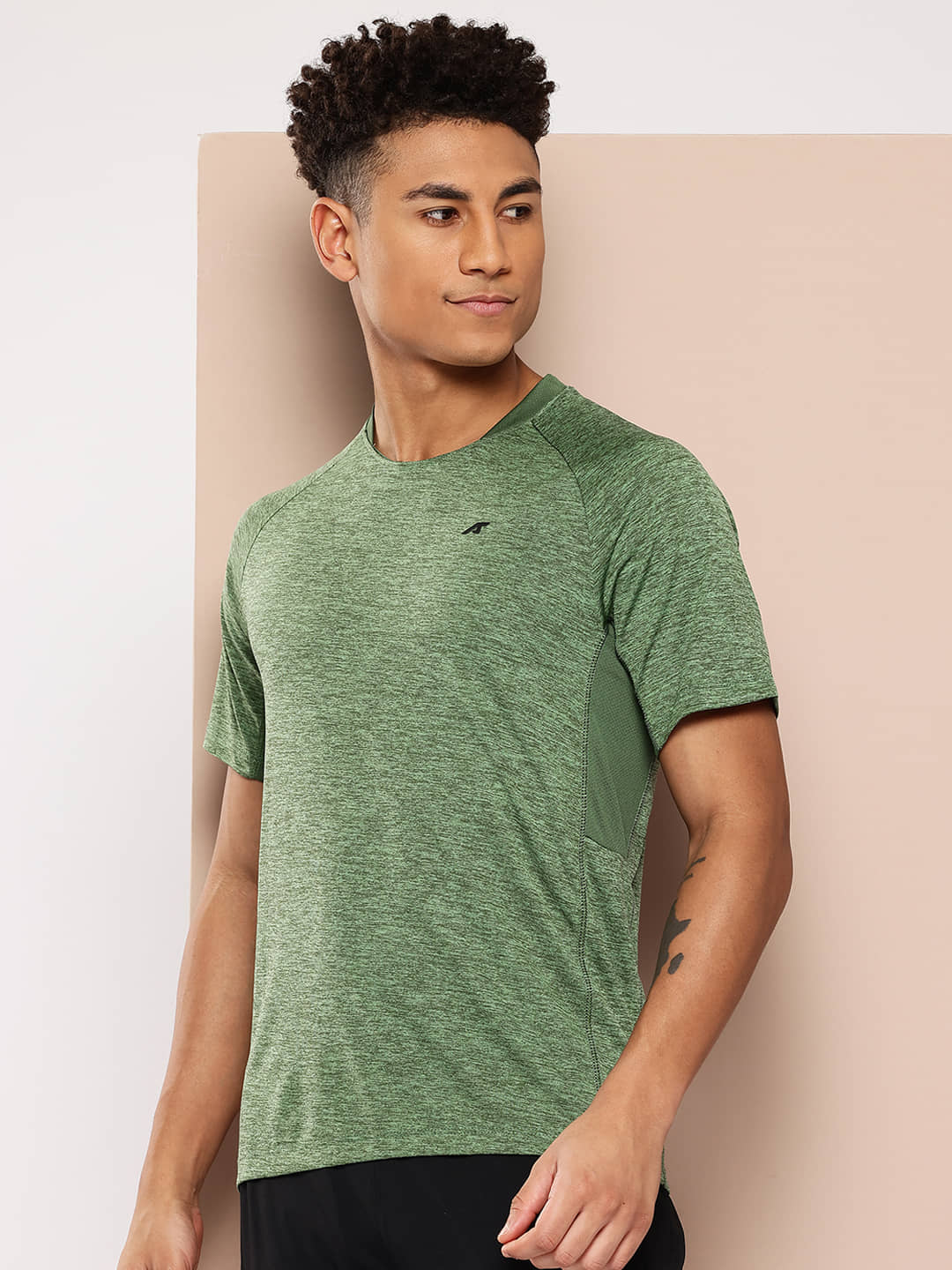 Alcis Olive Polyester Slim Fit Men's Sports T-Shirt ( Pack of 1 )