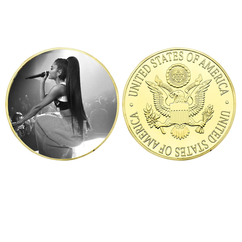Ariana Grande Gold Plated Commemorative Coin Collectible Gold Coin 1 Oz Heavy Thick Rare to get Medallion Fantasy Physical Coin with Luxury Box Souvenir Gift (Seventh Edition) Ariana Grande Gold Plated Commemorative Coin Collectible Gold Coin 1 Oz Heavy Thick Rare to get Medallion Fantasy Physical Coin with Luxury Box Souvenir Gift (Seventh Edition)