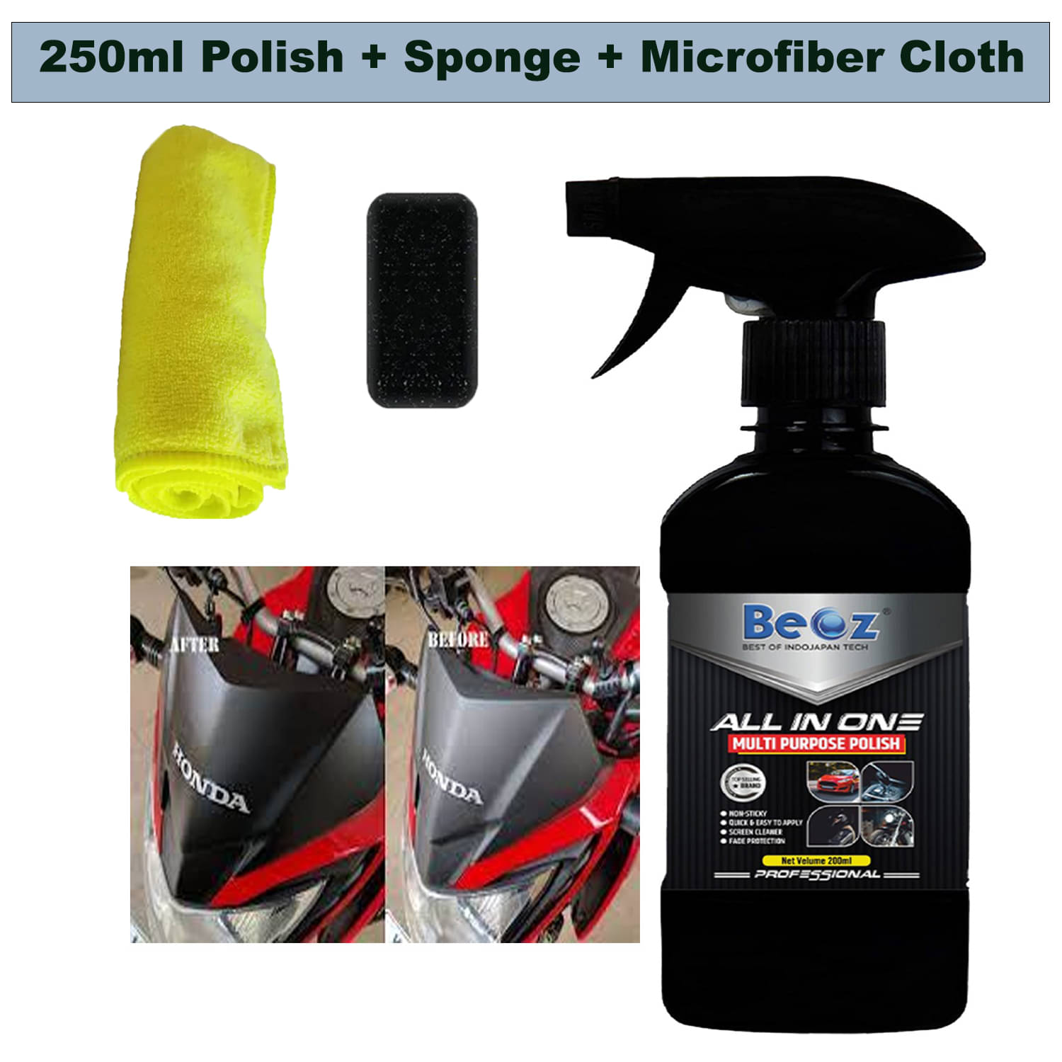     			BEOZ - White Wax For All Cars & Motorbikes ( Pack of 3 )