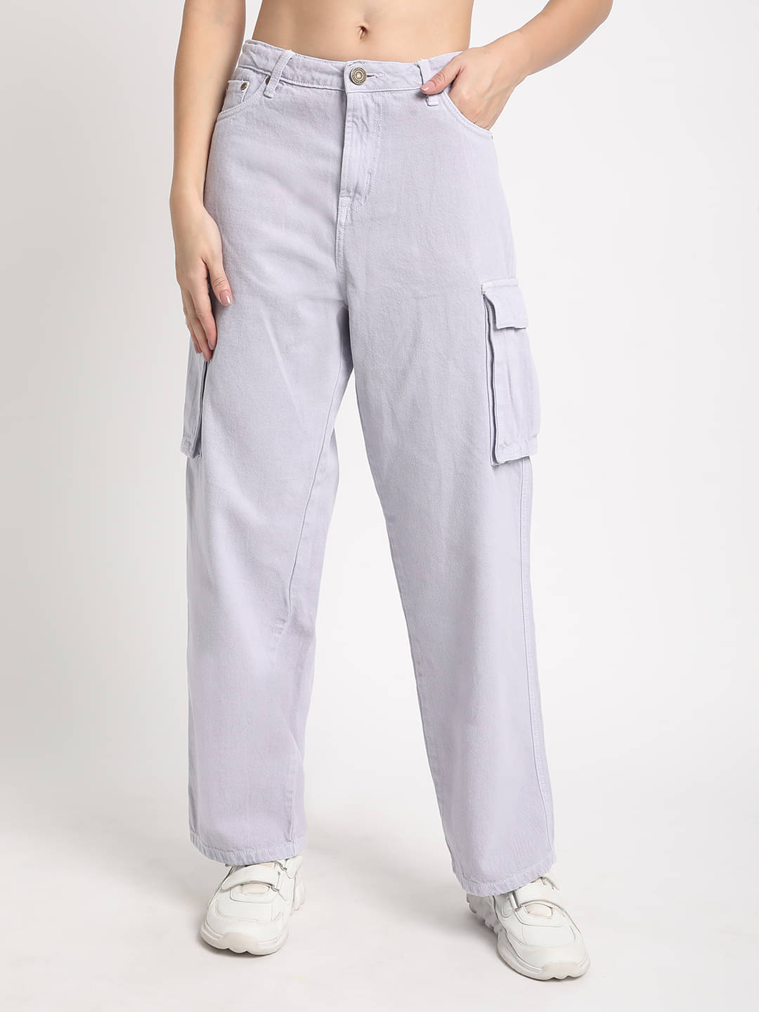     			Bene Kleed Pack of 1 Cotton Regular Women's Cargo Pants ( Purple )