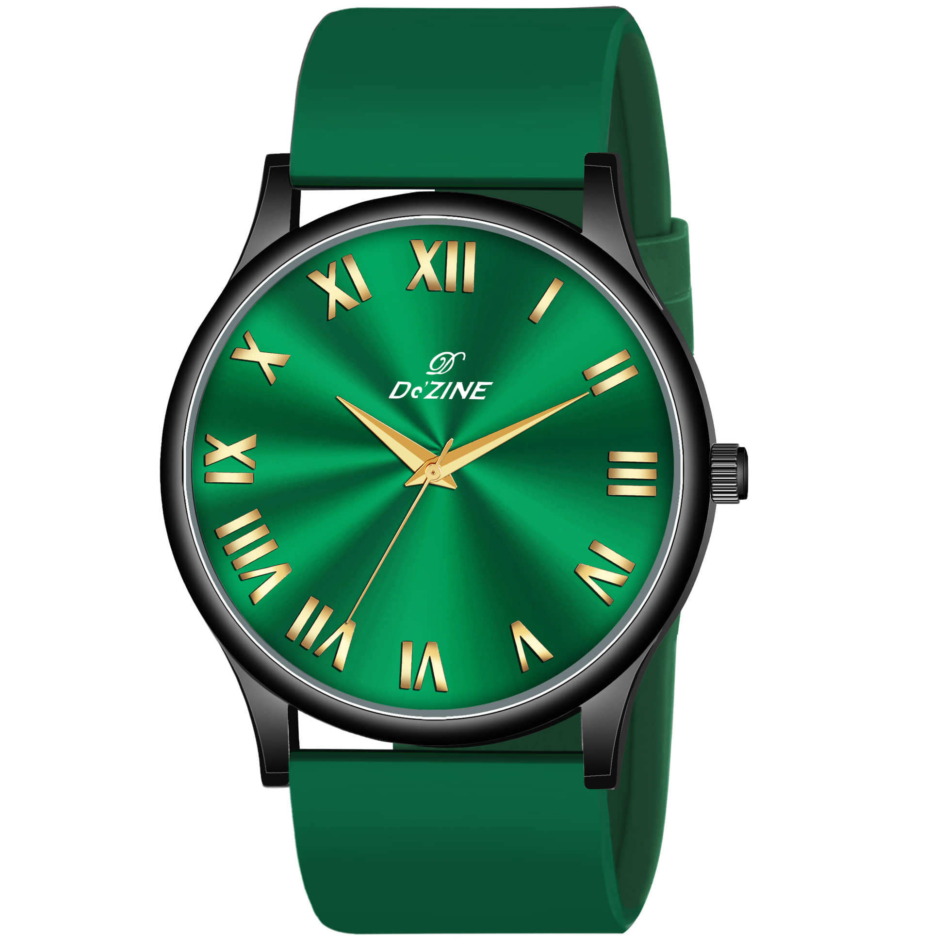 Dezine Green Silicon Analog Men's Watch