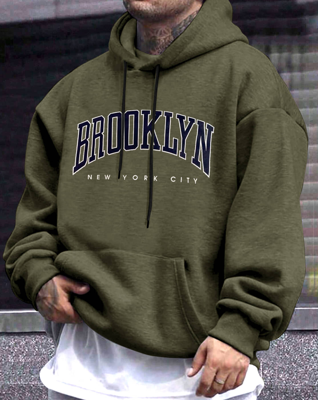 Eyebogler Fleece Hooded Men's Sweatshirt - Green ( Pack of 1 )