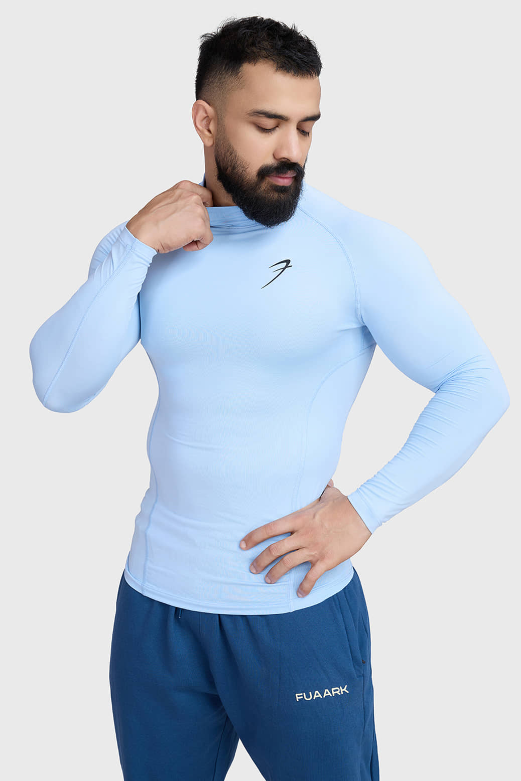 Fuaark White Polyester Slim Fit Men's Compression T-Shirt ( Pack of 1 )