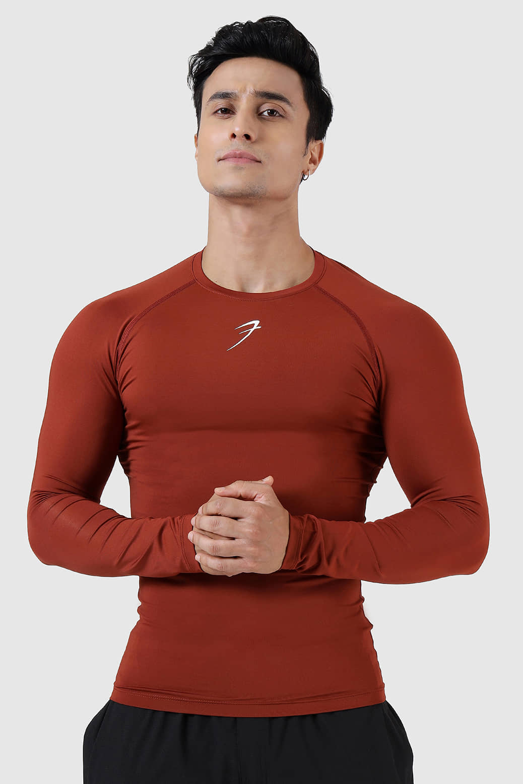 Fuaark Grey Polyester Slim Fit Men's Compression T-Shirt ( Pack of 1 )